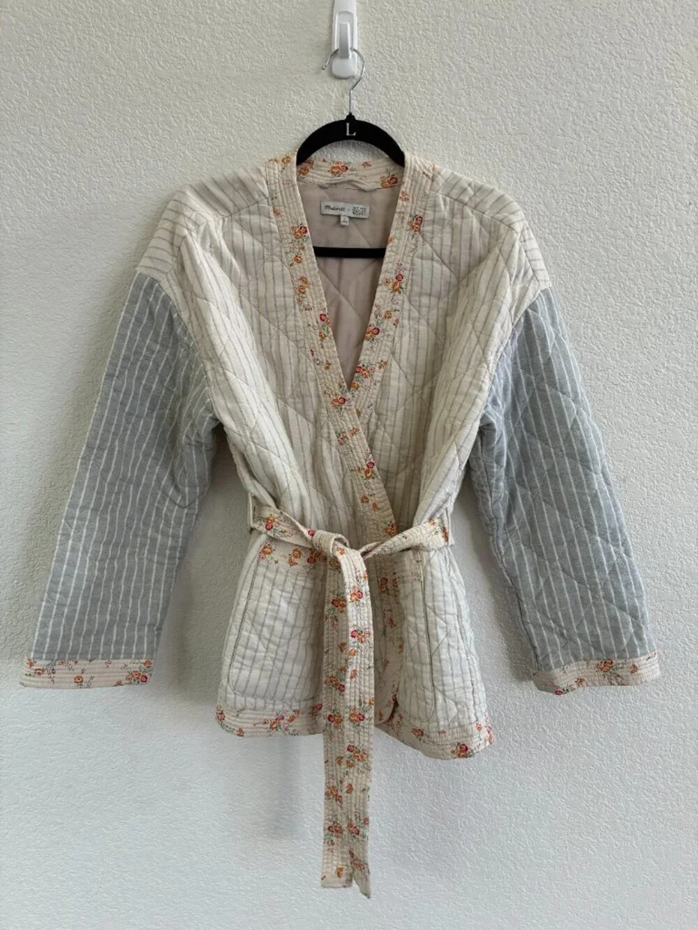 The Madewell x The New Denim Project Patchwork Wrap Jacket Size Large - Picture 3 of 11